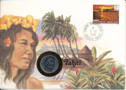 Francia Polinézia 1984. 10Fr Ni "Tahiti" Feliratú Felbélyegzett Borítékban, Bélyegzéssel T:UNC French Polynesia 1984. 10 - Non Classés