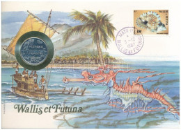 Francia Polinézia / Wallis és Futuna 1990. 2Fr Felbélyegzett Borítékban, Bélyegzéssel, Német Nyelvű Leírással T:UNC Fren - Non Classés