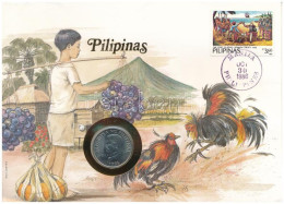 Fülöp-szigetek 1985. 50s Cu-Ni Felbélyegzett Borítékban, Bélyegzéssel T:AU Philippines 1985. 50 Sentimo Cu-Ni In Envelop - Non Classés