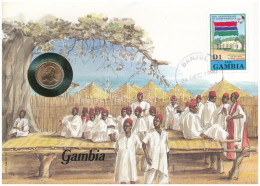 Gambia 1974. 1b Felbélyegzett Borítékban, Bélyegzéssel, Német Nyelvű Leírással T:UNC  Gambia 1974. 1 Butut In Envelope W - Non Classés