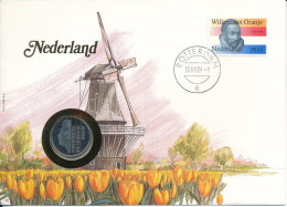 Hollandia 1983. 1G Ni Felbélyegzett Borítékban, Bélyegzéssel T:AU Netherlands 1983. 1 Gulden Ni In Envelope With Stamp,  - Non Classés