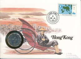 Hongkong 1982. 2D Cu-Ni Felbélyegzett Borítékban, Bélyegzéssel, Német Nyelvű Tájékoztatóval T:UNC Hong Kong 1982. Dollar - Non Classés