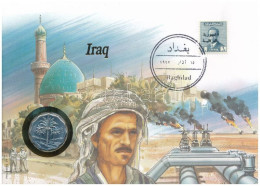 Irak 1971. 10f Felbélyegzett Borítékban, Bélyegzéssel, Német Nyelvű Leírással T:AU  Iraq 1971. 10 Fils In Envelope With  - Non Classés