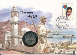 Jemen 1981. 100f Cu-Ni Felbélyegzett Borítékban, Bélyegzéssel, Német Nyelvű Leírással T:AU Yemen 1981. 100 Fils Cu-Ni In - Non Classés