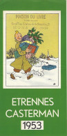 TINTIN Catalogue étrennes Casterman 1953. Dépliant 11,5 Par 23,5 Cm - Advertentie