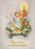 ANGEL CHRISTMAS Holidays Vintage Postcard CPSM #PAH873.A - Angels