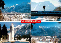 72723071 Oberau Loisach Winterpanorama Bayerische Alpen Kirche Oberau Loisach - Sonstige & Ohne Zuordnung