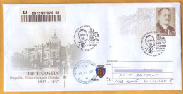 2021 Moldova Moldavie  FDC Ion T. Kostin, Chisinau, City Hall, Politician, History - Moldawien (Moldau)