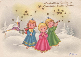 ANGE Bonne Année Noël Vintage Carte Postale CPSM #PAS737.A - Angels
