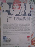 Document Officiel La Francophonieegaux Differents Unis 15/1/85 - Documents De La Poste