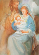 Vergine Maria Madonna Gesù Bambino Natale Religione Vintage Cartolina CPSM #PBB919.A - Vierge Marie & Madones