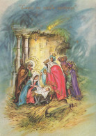 Vierge Marie Madone Bébé JÉSUS Noël Religion Vintage Carte Postale CPSM #PBB860.A - Maagd Maria En Madonnas