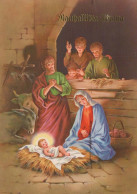 Virgen María Virgen Niño JESÚS Navidad Religión Vintage Tarjeta Postal CPSM #PBB828.A - Vergine Maria E Madonne
