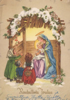 Virgen Mary Madonna Baby JESUS Christmas Religion Vintage Postcard CPSM #PBB777.A - Vierge Marie & Madones