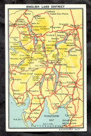 ENGLISH LAKE DISTRICT Map 1930s Postcard. Cumbria (h384) - Other & Unclassified