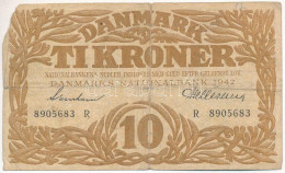 Delcampe - Dánia 1942. 10K "R" T:VG Anyaghiány Az Egyik Saroknál Denmark 1942. 10 Kroner "R" C:VG Material Error On One Corner Krau - Unclassified