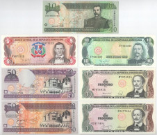 Dominikai Köztársaság 1987-2011. 1P-50P (7xklf) T:UNC,AU Közte Egy F Dominican Republic 1987-2011. 1 Peso Oro - 50 Pesos - Unclassified