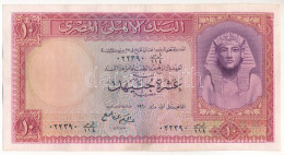 Egyiptom 1960. 10P T:F Kis Folt, Egyébként Erős Papír Egypt 1960. 10 Pounds C:F Small Spot, Otherwise Sturdy Paper Kraus - Unclassified