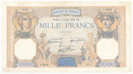 Franciaország 1940. 1000Fr T:F Tűlyuk, Szép Papír France 1940. 1000 Francs C:F Pinholes, Fine Paper - Unclassified