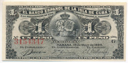 Delcampe - Kuba 1896. 1P T:UNC,AU Cuba 1896. 1 Peso C:UNC,AU Krause P#47a - Unclassified