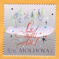 2019 Moldova Moldavie  New Year. Happy New Year 2020!  Snowflakes Mint - Año Nuevo