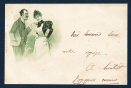 Couple  ( De Voyageurs  Heureux). Paris- Bourg-Argental. 1902 - Coppie
