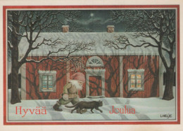 PÈRE NOËL Bonne Année Noël GNOME Vintage Carte Postale CPSM #PAY972.A - Santa Claus