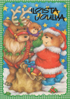 PÈRE NOËL Bonne Année Noël GNOME Vintage Carte Postale CPSM #PAY472.A - Santa Claus