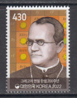 2022 South Korea Gregor Mendel Science Genetics Biology  Complete Set Of 1 MNH - Korea, South