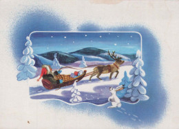 PÈRE NOËL Bonne Année Noël Vintage Carte Postale CPSM #PAW596.A - Santa Claus