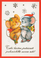 Feliz Año Navidad RATÓN Vintage Tarjeta Postal CPSM #PAU962.A - Neujahr