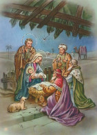 Vergine Maria Madonna Gesù Bambino Natale Religione Vintage Cartolina CPSM #PBP734.A - Maagd Maria En Madonnas