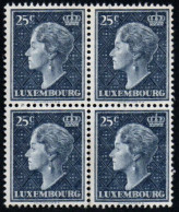 Luxembourg 1948 GD Charlotte 25c, Block X 4, MNH ** Mi 445 (Ref: 2089) - Unused Stamps