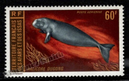 Afars Et Isas 1973 Yvert Airmail A-86, Sea Fauna, Halicore Ducong Single Value - MNH - Unused Stamps