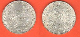 Austria 50 Schilling 1974 Österreich Salzburg Chatedral Silver Coin - Autriche