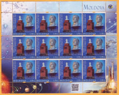 2016 Moldova Moldavie Russia  Yuri Gagarin. Personalized Stamps. Space. Monument To Gagarin. Berezlogi Village. - Moldavië