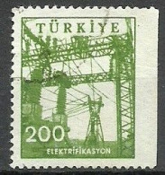 Turkey; 1959 Pictorial Postage Stamp 200 K. ERROR "Imperf. Edge" - Used Stamps