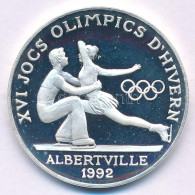 Andorra 1988. 20D Ag "XVI. Téli Olimpia Albertville" T:PP Karc, Kis Folt Andorra 1988. 20 Diners Ag "XVI Winter Olympic  - Ohne Zuordnung