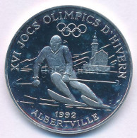 Andorra 1989. 10D Ag "XVI. Téli Olimpia Albertville" T:PP Karc Andorra 1989. 10 Diners Ag "XVI Winter Olympic Games 1992 - Ohne Zuordnung