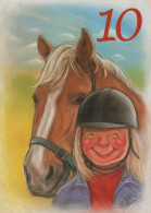 HAPPY BIRTHDAY 10 Year Old BOY Children Vintage Postcard CPSM Unposted #PBU022.A - Anniversaire