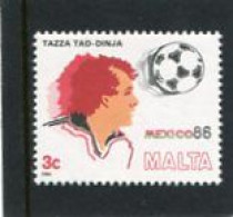 MALTA - 1986  3c  WORLD CUP  MINT NH - Malte