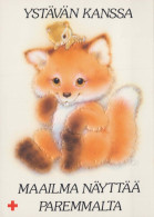 FOX Animale Vintage Cartolina CPSM #PBS807.A - Autres & Non Classés