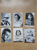 Filmsterren Movie Stars  Ciné  Echte Fotos 4 X  6 Cm   Belgian Chewing Gum  ..Vera Ellen, Jean Hagen, Roy Rogers... - Otros & Sin Clasificación