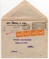 Semeuse 5c Orange X4 Sur Lettre IMPRIMES De 1925 Pour La Suisse - 1921-1960: Periodo Moderno