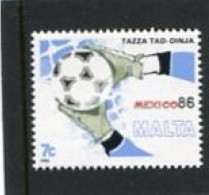 MALTA - 1986  7c  WORLD CUP  MINT NH - Malta