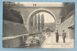 A053  CPA   MEAUX  (Seine-et-Marne)  Ecluse Du Canal De Chalifert - Péniche - BUREAU  +++++++ - Meaux