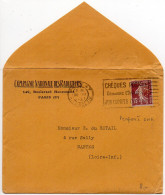 Semeuse 15c Sur Lettre IMPRIMES De 1927 - Perforé Cnr Avec En-tête 'Compagnie Nationale Des Radiateurs / Paris' - Covers & Documents