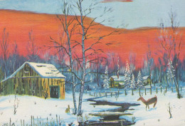 Bonne Année Noël Vintage Carte Postale CPSMPF #PKG217.A - Neujahr