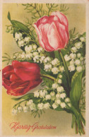 FLORES Vintage Tarjeta Postal CPA #PKE732.A - Flowers