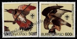 Burkina Faso 1985 Yvert Airmail A-288-89, Fauna, Birds, Ornithology James Audubon - MNH - Burkina Faso (1984-...)